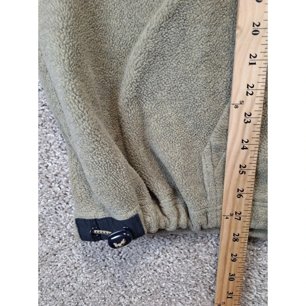 Sonoma Sport Fleece Hoodie Men's 2XL Olive Pockets Drawcord Hem 1/4 Zip Pullover